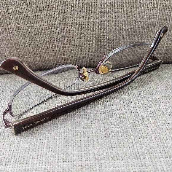 Michael Kors Women Eyeglasses Frame Half Rim Glasses Purple Tone MK312 210 Frame - Picture 6 of 12
